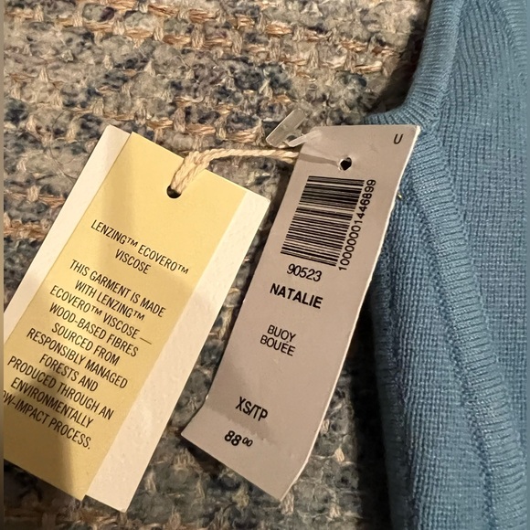 Aritzia Wilfred Natalie Top in Blue Buoy - Size XS NWT - Picture 2 of 5